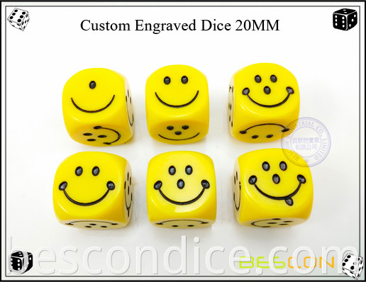 Custom Engraved Dice 20MM